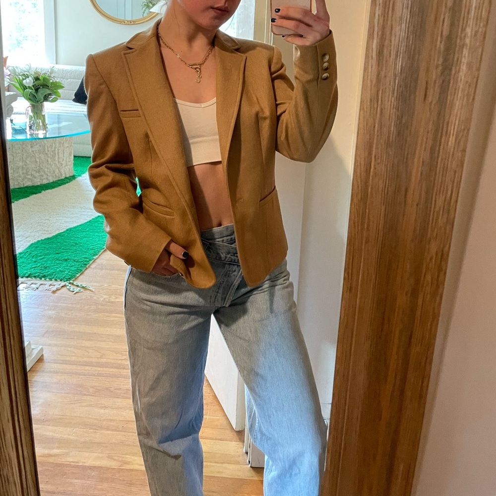 Saks Fifth Avenue Tan Blazer Jacket